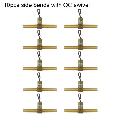 Põrumisvastased varrukad külgmised kõverad koos pöörleva karpkala konksu lingiga Helikopteri karpkala varustus kalatarvete jaoks Karpkalapüügi tarvikud