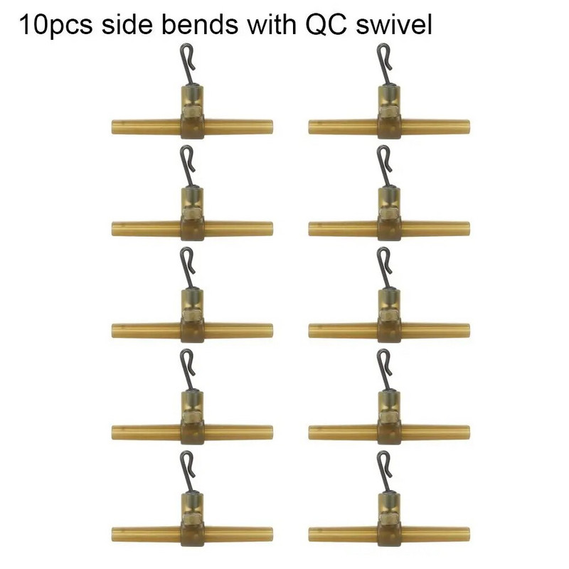 Põrumisvastased varrukad külgmised kõverad koos pöörleva karpkala konksu lingiga Helikopteri karpkala varustus kalatarvete jaoks Karpkalapüügi tarvikud