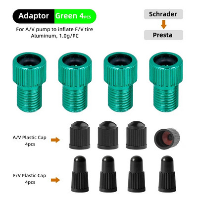 4/10 TK F/VD/V to A/V klapiadapter alumiiniumsulamist Presta otsiku muundur Jalgratta Schraderi peapumba tarvikud