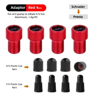 4/10 TK F/VD/V to A/V klapiadapter alumiiniumsulamist Presta otsiku muundur Jalgratta Schraderi peapumba tarvikud