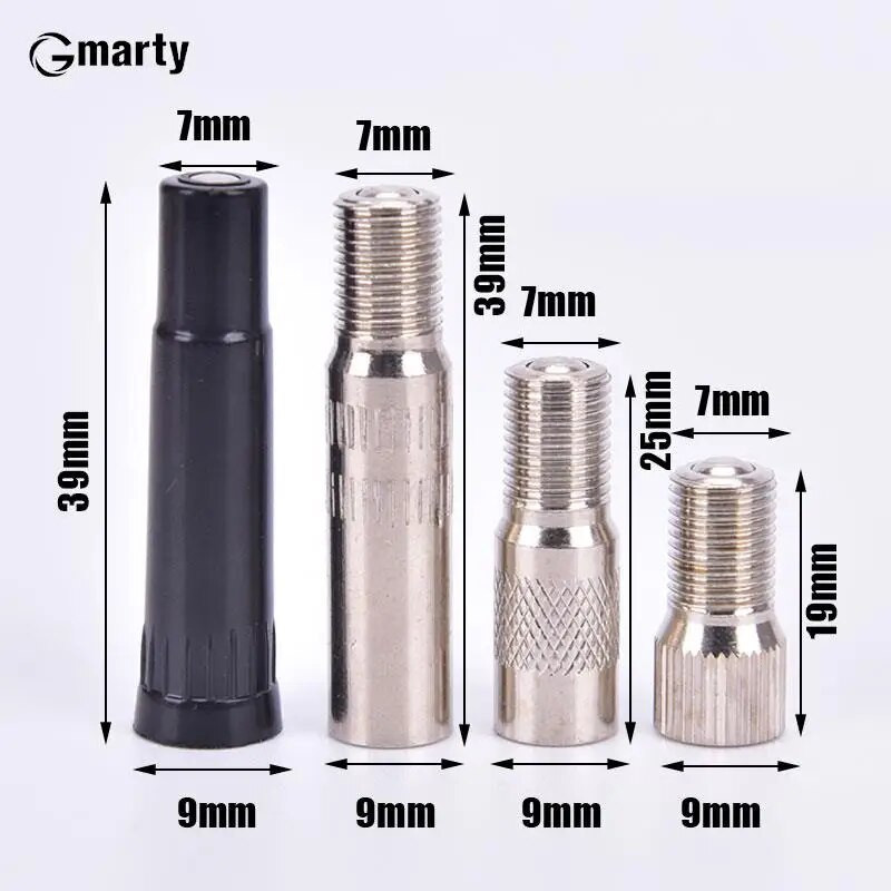 2 τμχ Προέκταση βαλβίδας ποδηλάτου για αντικατάσταση βαλβίδας Schrader Εξαρτήματα προέκτασης ποδηλάτου ποδηλάτου 19mm 25mm 39mm