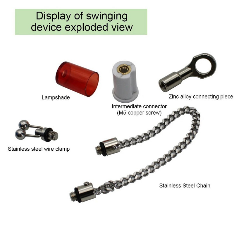 Universāls koduma signalizācijas pakaramais Wiggler āra instrumenti karpu zvejas signalizācija Wiggler nerūsējošā tērauda pretkorozijas piederumi
