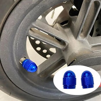 4бр. Капачки за велосипедни клапани Schrader Алуминиева сплав Портативни устойчиви на кражба въздушни капачки за американски автомобили за MTB велосипеди Аксесоари за скутери