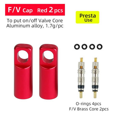 Deemount 10/4/2PCS vārstu vāciņi velosipēda Presta vāka F/V serdeņa kapitālais remonts uzstādīšanas rīka ar CNC apstrādāti anodēti sakausējuma riteņu nipeļu vāki