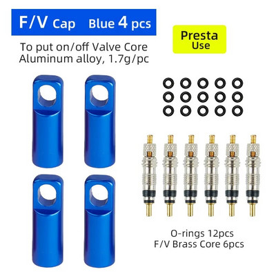 Deemount 10/4/2PCS vārstu vāciņi velosipēda Presta vāka F/V serdeņa kapitālais remonts uzstādīšanas rīka ar CNC apstrādāti anodēti sakausējuma riteņu nipeļu vāki
