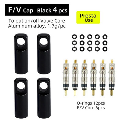 Deemount 10/4/2PCS vārstu vāciņi velosipēda Presta vāka F/V serdeņa kapitālais remonts uzstādīšanas rīka ar CNC apstrādāti anodēti sakausējuma riteņu nipeļu vāki