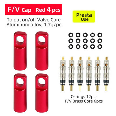 Deemount 10/4/2PCS vārstu vāciņi velosipēda Presta vāka F/V serdeņa kapitālais remonts uzstādīšanas rīka ar CNC apstrādāti anodēti sakausējuma riteņu nipeļu vāki