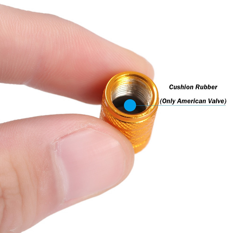 4PC universāls putekļu necaurlaidīgs alumīnija sakausējuma velosipēda vāciņš ar riteņu riepu, pārklāts ar automašīnu kravas automašīnas kameru riepu velosipēdu piederumi, 10 krāsas