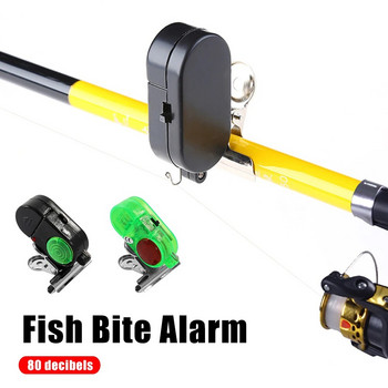 1 PC Συναγερμός για δάγκωμα ψαριού Συναγερμός ψαρέματος υψηλής ευαισθησίας Ηχητικό κουδούνι LED Φωτεινή ένδειξη κλιπ καλάμι ψαρέματος Βομβητής ψαρέματος
