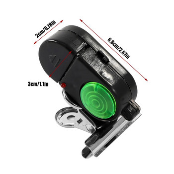 1PC аларма за ухапване на риба Високочувствителна аларма за риболов Звукова камбана LED светлинен индикатор Закопчаваща се въдица Зумер Аксесоари за риболов