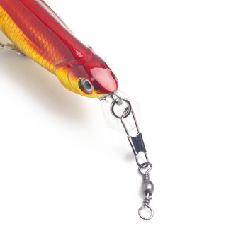 100 ΤΕΜ. Μέγεθος 3,5 εκ. Περιστρεφόμενος σύνδεσμος ψαρέματος Μικτός κύλινδρος συμπαγούς δακτυλίους για Fishhook Lure Link Tackle Fishing Tool