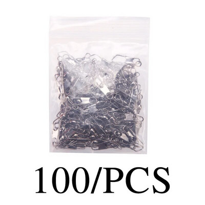 100 KOM Veličina 3,5 cm ležajni okretni konektor za pecanje Mješovita bačva koja se kotrlja čvrstim prstenovima za ribolovni alat za varalicu za udicu