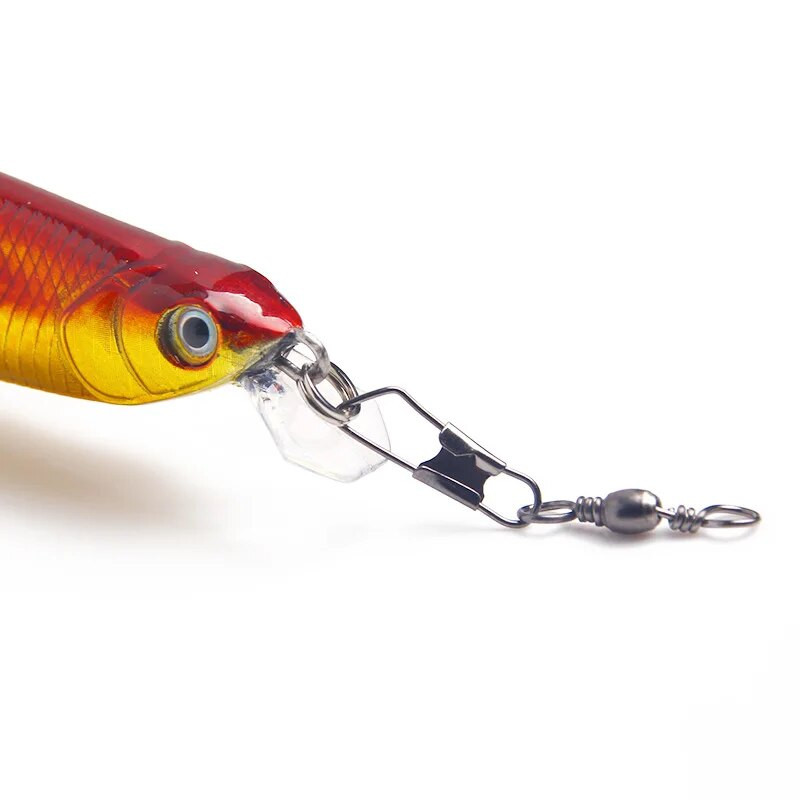 100 KOM Veličina 3,5 cm ležajni okretni konektor za pecanje Mješovita bačva koja se kotrlja čvrstim prstenovima za ribolovni alat za varalicu za udicu