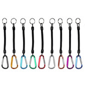 1 vnt Camping Apsaugos Įrankis Spyruoklinė Elastinė Virvė Nešiojami Žvejybos dirželiai Nuo pametimo telefono raktų pakabukas kempingo karabinas