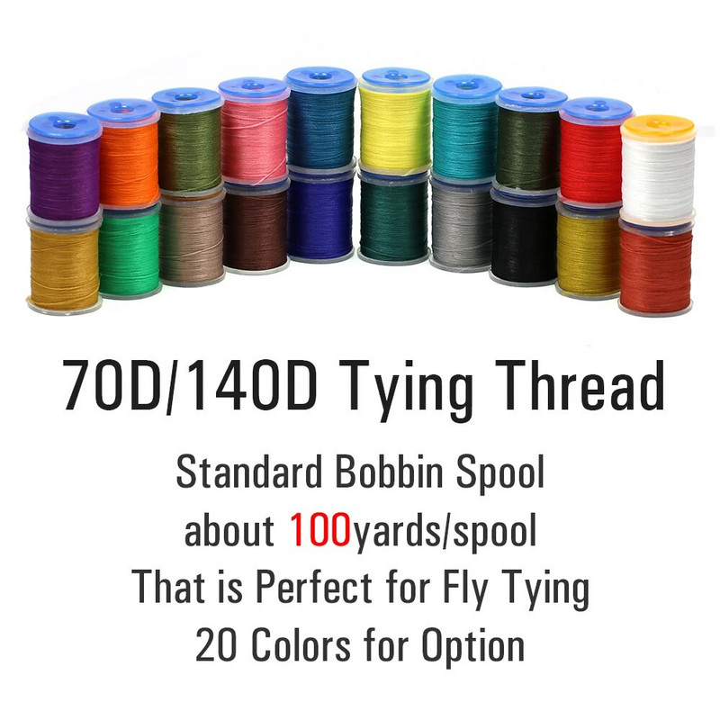 Vwtins1PCS 70D/140D Mušu siešanas vītne Standarta spole Makšķerēšanas Mušu Siešanas Materiāls