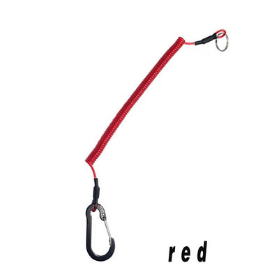 Carabiner Anti-Lost Rope Sub-Plier Control Fish Hang Buckle Rope 6 Color Strong Pull Lanyard