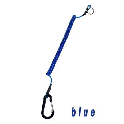 Carabiner Anti-Lost Rope Sub-Plier Control Fish Hang Buckle Rope 6 Color Strong Pull Lanyard