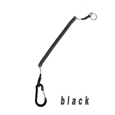 Carabiner Anti-Lost Rope Sub-Plier Control Fish Hang Buckle Rope 6 Color Strong Pull Lanyard