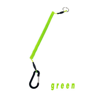 Carabiner Anti-Lost Rope Sub-Plier Control Fish Hang Buckle Rope 6 Color Strong Pull Lanyard