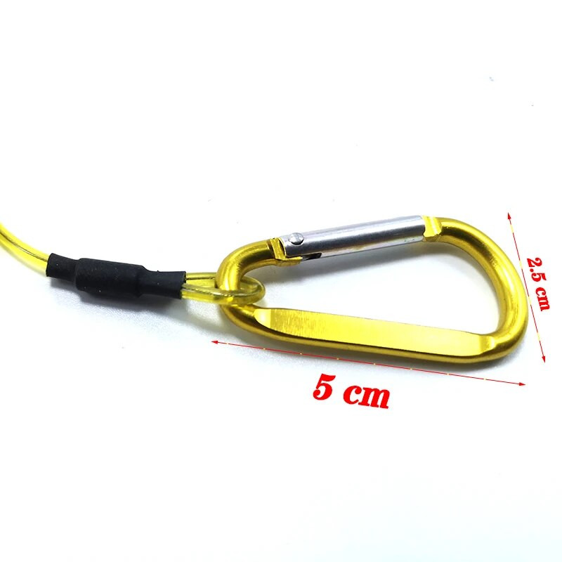 Carabiner Anti-Lost Rope Sub-Plier Control Fish Hang Buckle Rope 6 Color Strong Pull Lanyard