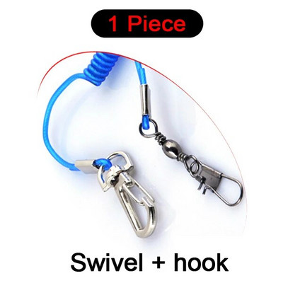 1/2 gab. 5M iekšējā tērauda stieples aiztures virve ievelkama makšķerēšanas drošības aukla nejauši virves makšķerēšanas piederumu rīku piederumi