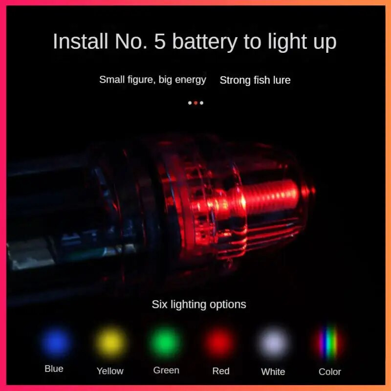 Nova vodootporna LED treptajuća mini podvodna svjetla za dubinsko dno Mamac za ribu s dubokim morskim dnom LED svjetiljka Svjetlo za ribe Svjetla za noćni ribolov