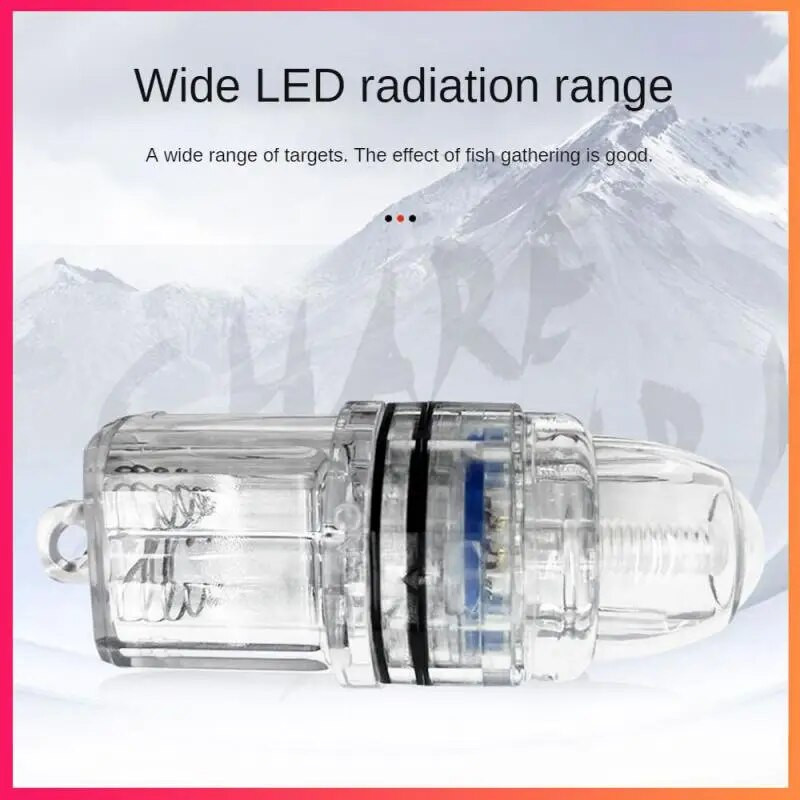 Nova vodootporna LED treptajuća mini podvodna svjetla za dubinsko dno Mamac za ribu s dubokim morskim dnom LED svjetiljka Svjetlo za ribe Svjetla za noćni ribolov