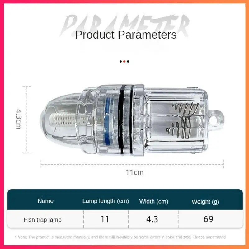 Nova vodootporna LED treptajuća mini podvodna svjetla za dubinsko dno Mamac za ribu s dubokim morskim dnom LED svjetiljka Svjetlo za ribe Svjetla za noćni ribolov