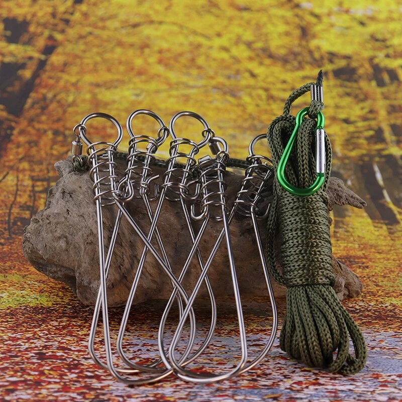 5 meetrit püügiköis kaelapael Kukan karpkalapüügi tarvikud roostevabast terasest jõekala luku pandla õues sportlikud kalastustarbed