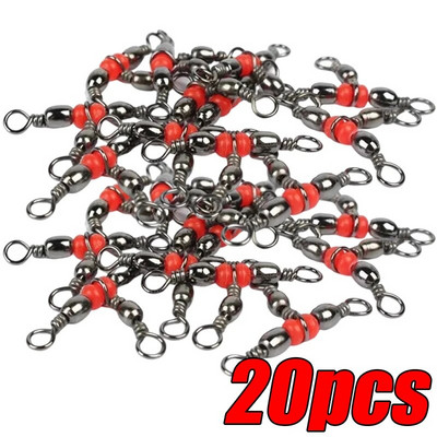 10/20 gab. Makšķerēšanas velmēšanas misiņa mucas Trīskārši grozāmie gultņa savienotājs Ciets gredzens makšķerēšanas savienotājs Makšķerēšanas piederumu piederums