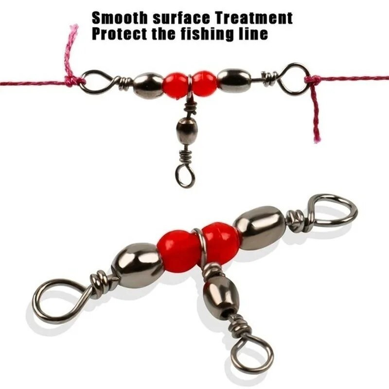 10/20 gab. Makšķerēšanas velmēšanas misiņa mucas Trīskārši grozāmie gultņa savienotājs Ciets gredzens makšķerēšanas savienotājs Makšķerēšanas piederumu piederums