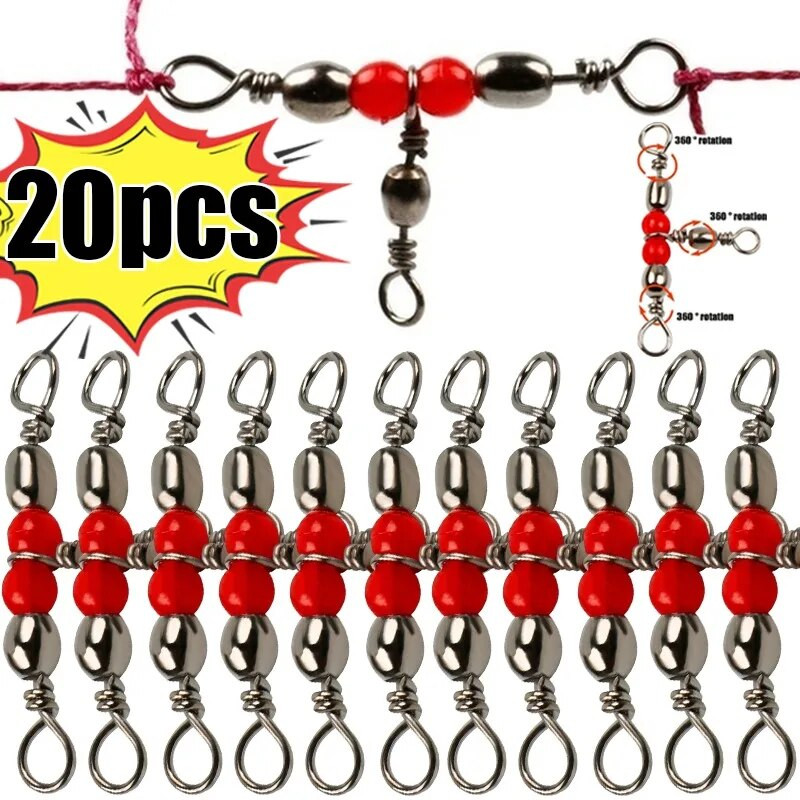 10/20 gab. Makšķerēšanas velmēšanas misiņa mucas Trīskārši grozāmie gultņa savienotājs Ciets gredzens makšķerēšanas savienotājs Makšķerēšanas piederumu piederums