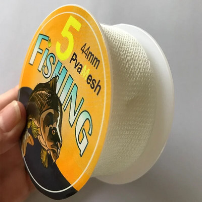 5 metri PVA makšķerēšanas tīkls apaļš ēsmas padevējs ūdenī šķīstošs eiklīda tīkls Vides aizsardzība karpu zvejas ēsmas metējs tīkls