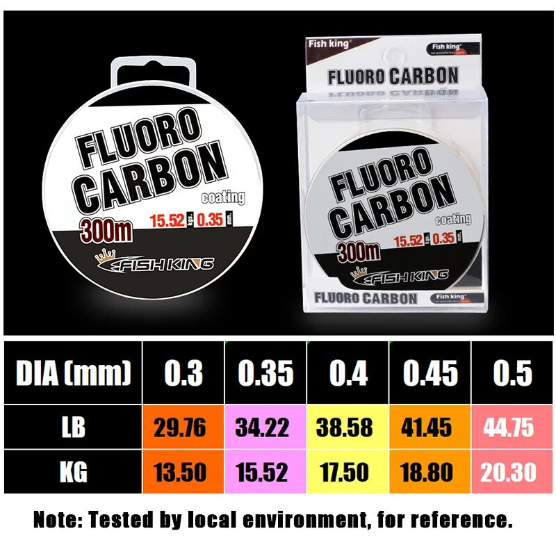 300 m fluora oglekļa pārklājuma monopavedienu neilona makšķerēšanas aukla, laba izturība un nodilumizturība jūras pludmales makšķerēšanas aukla