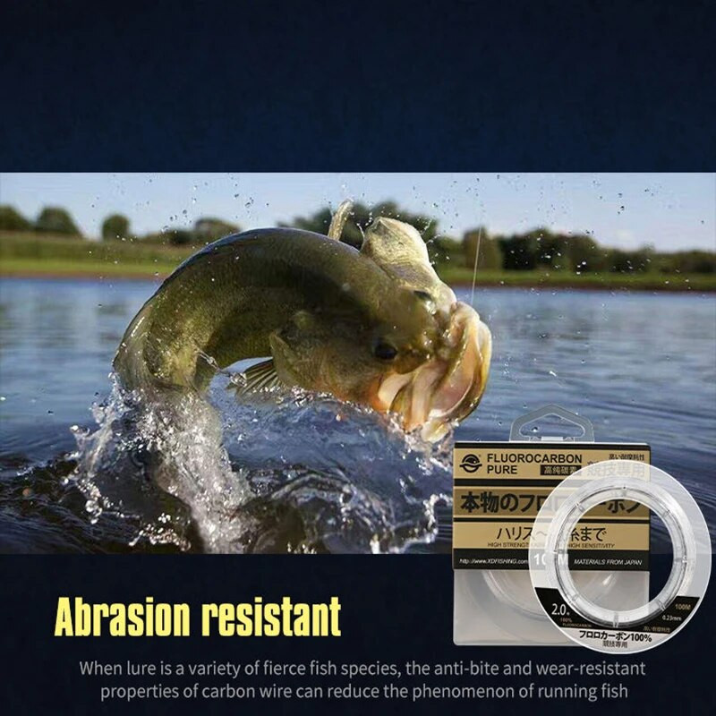 99 % Fluorocarbon žvejybos valas 100M Japonijos importuotas anglies pluošto valas 1-25kg monofilamentinis skęstantis valas jūrinei žvejybai Pesca