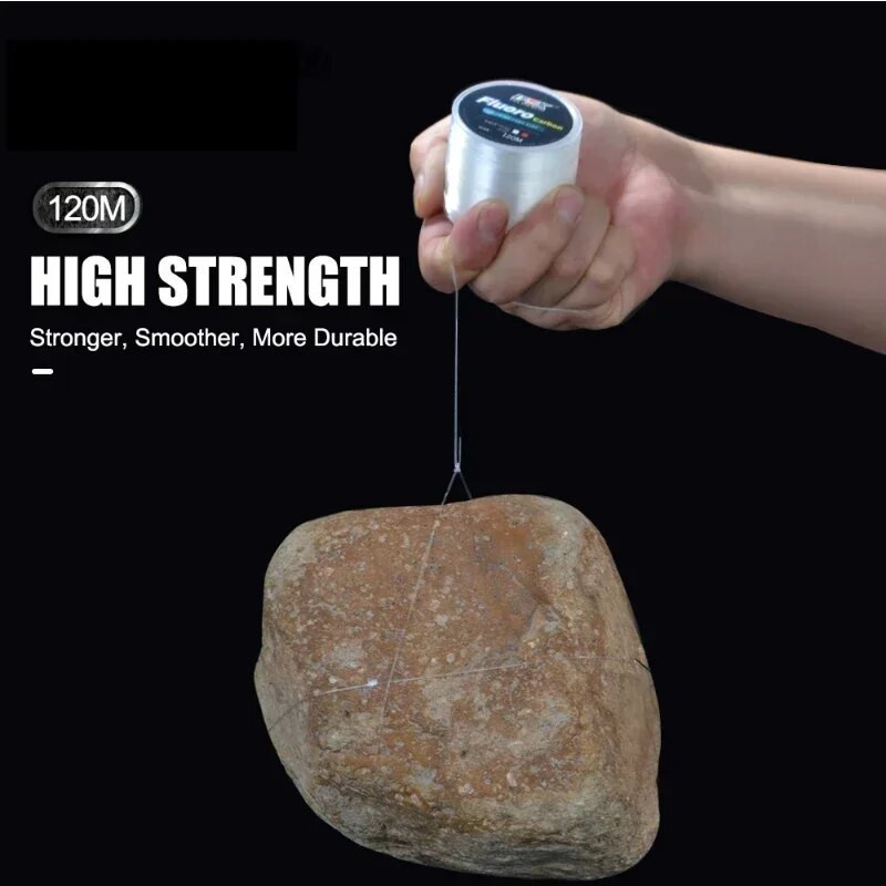 Naujas 120M anglies pluošto dangos lyderis 0,14–0,6 mm 1,88–21,5 kg nešiojamo fluoro anglies pluošto lyno priedai