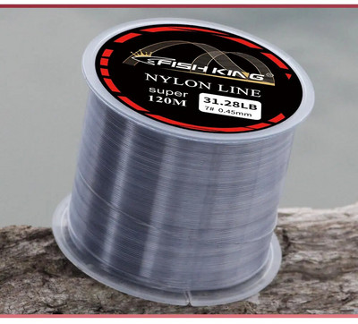 FISHKING Nailoninis žvejybos valas 120 m kriauklės valas Japonijos fluoro angliavandenilių danga itin stiprus 4-34LB sūraus / gėlo vandens