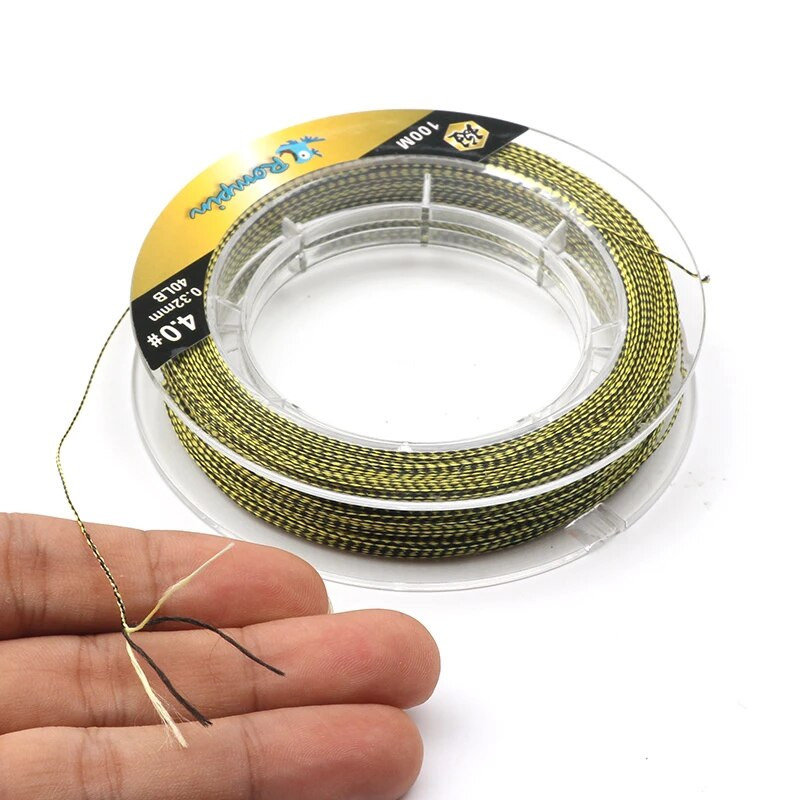 Rompin 100M 4 šķiedru PE pīts makšķerēšanas aukla karpu makšķerēšanai 10-80 LB Camouflag daudzpavedienu makšķerēšanas auklas makšķerēšanas piederumi