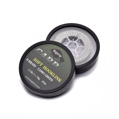 20 m karpių žūklės valas, minkštas kabliukas, 8 sruogų nepadengtas pynimo valas 15LB/25LB/35LB karpių riedmenų sraigtasparnio šerdis