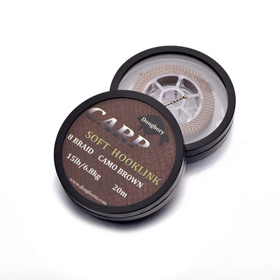 20 m karpių žūklės valas, minkštas kabliukas, 8 sruogų nepadengtas pynimo valas 15LB/25LB/35LB karpių riedmenų sraigtasparnio šerdis