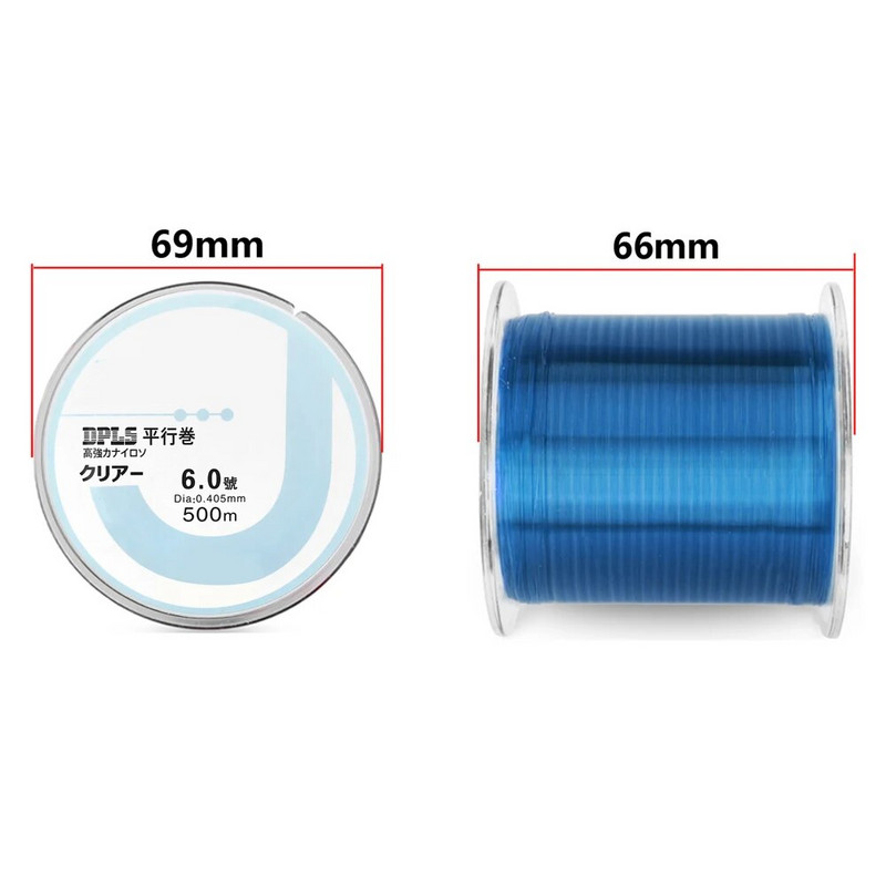 500 m īpaši spēcīga makšķerēšanas aukla Japānas monopavedienu neilona makšķerēšanas aukla 2-35 lB