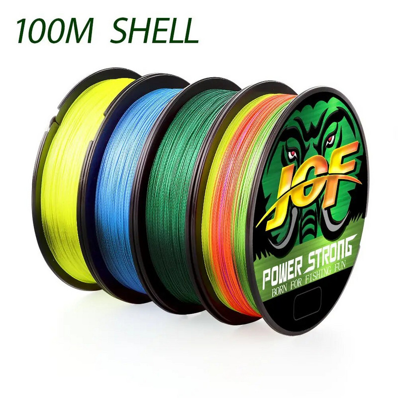 JOF Braided Line X4 100/300m 6 Color All For Fishing Line MaxDrag 85LB Multifilament PE Line for Saltwater Sea Fishing