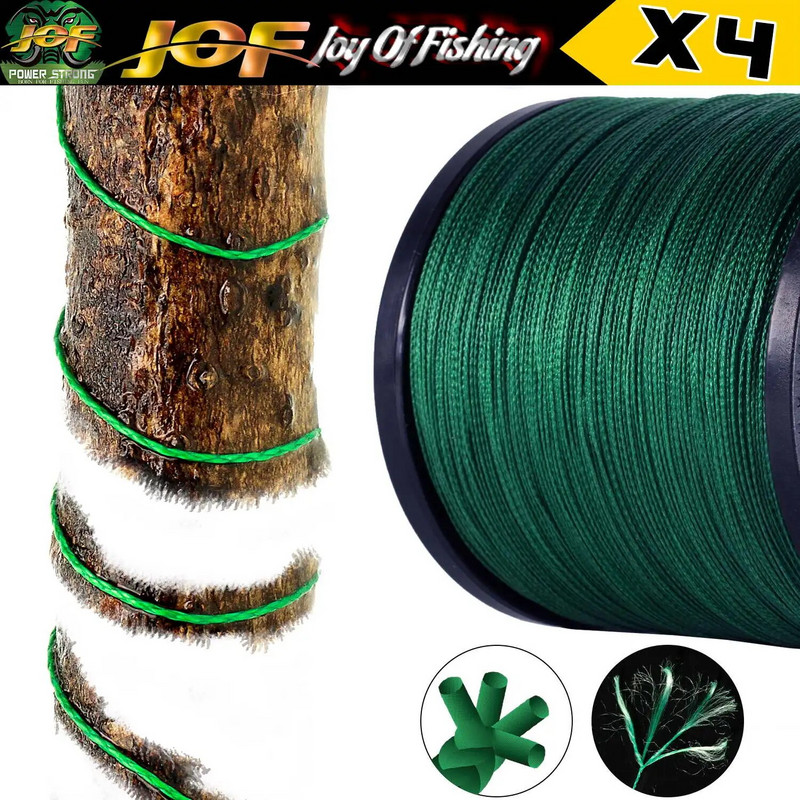 JOF Braided Line X4 100/300m 6 Color All For Fishing Line MaxDrag 85LB Multifilament PE Line for Saltwater Sea Fishing