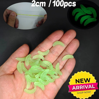 20PCS-100pcs Realističan crveni crv Meki mamac Kišna glista ledeni zimski ribolov Silikonski umjetni mamac Riblji škampi Dodatak bas šaran