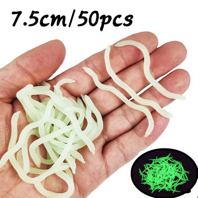 20PCS-100pcs Realističan crveni crv Meki mamac Kišna glista ledeni zimski ribolov Silikonski umjetni mamac Riblji škampi Dodatak bas šaran