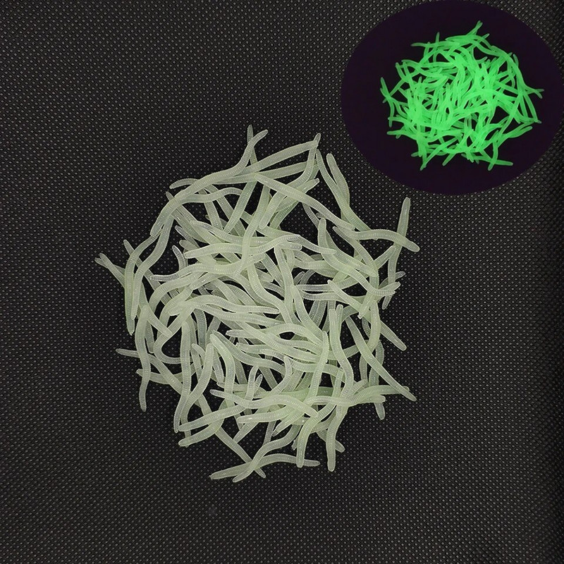 20PCS-100pcs Realističan crveni crv Meki mamac Kišna glista ledeni zimski ribolov Silikonski umjetni mamac Riblji škampi Dodatak bas šaran