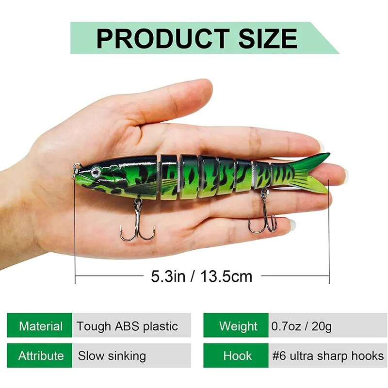 Fishing Lures Multi Jointed Swimbait Crank Bait Slow Sinking Bionic Artificial Bait Γλυκό νερό Θαλασσινό νερό Πέστροφα Bass Fishing Acce