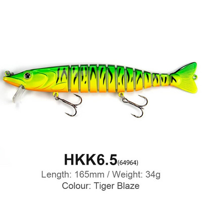 Banshee 165mm 34g Fishing Lures Jointed Crankbaits Swimbait Sinking Wobblers For Pike Trout Trolling Artificial Hard Bait Tackle