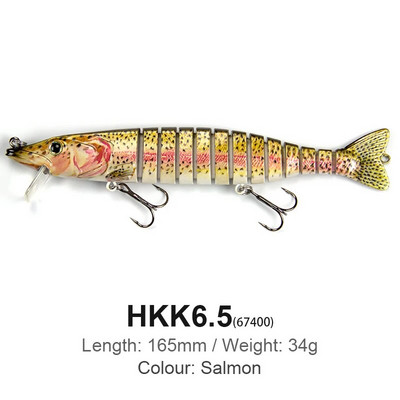 Banshee 165mm 34g Fishing Lures Jointed Crankbaits Swimbait Sinking Wobblers For Pike Trout Trolling Artificial Hard Bait Tackle