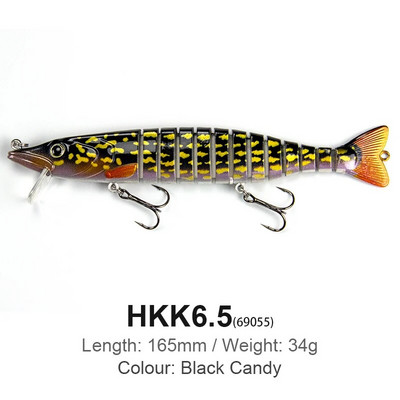 Banshee 165mm 34g Fishing Lures Jointed Crankbaits Swimbait Sinking Wobblers For Pike Trout Trolling Artificial Hard Bait Tackle